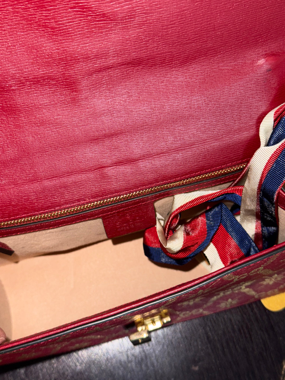 Gucci Sylvie Red GG Limited Edition Crossbody Handbag