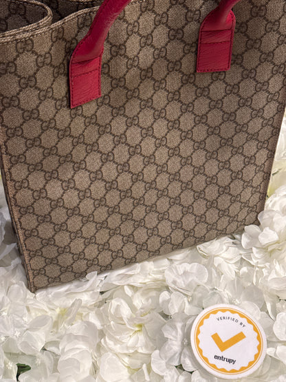 Gucci GG Canvas Hot Pink Tote Bag