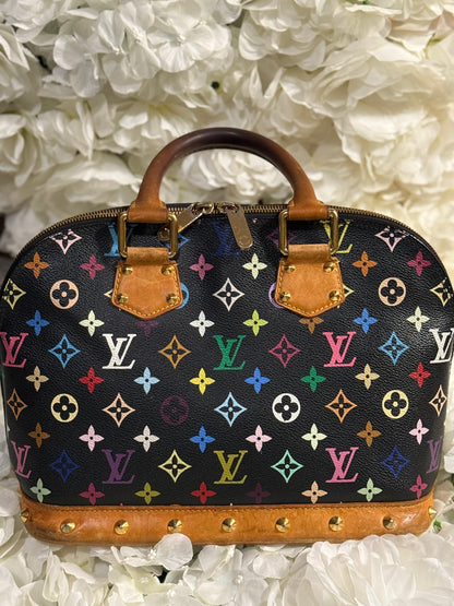 Louis Vuitton Alma PM Takashi Murakami Multicolor Handbag