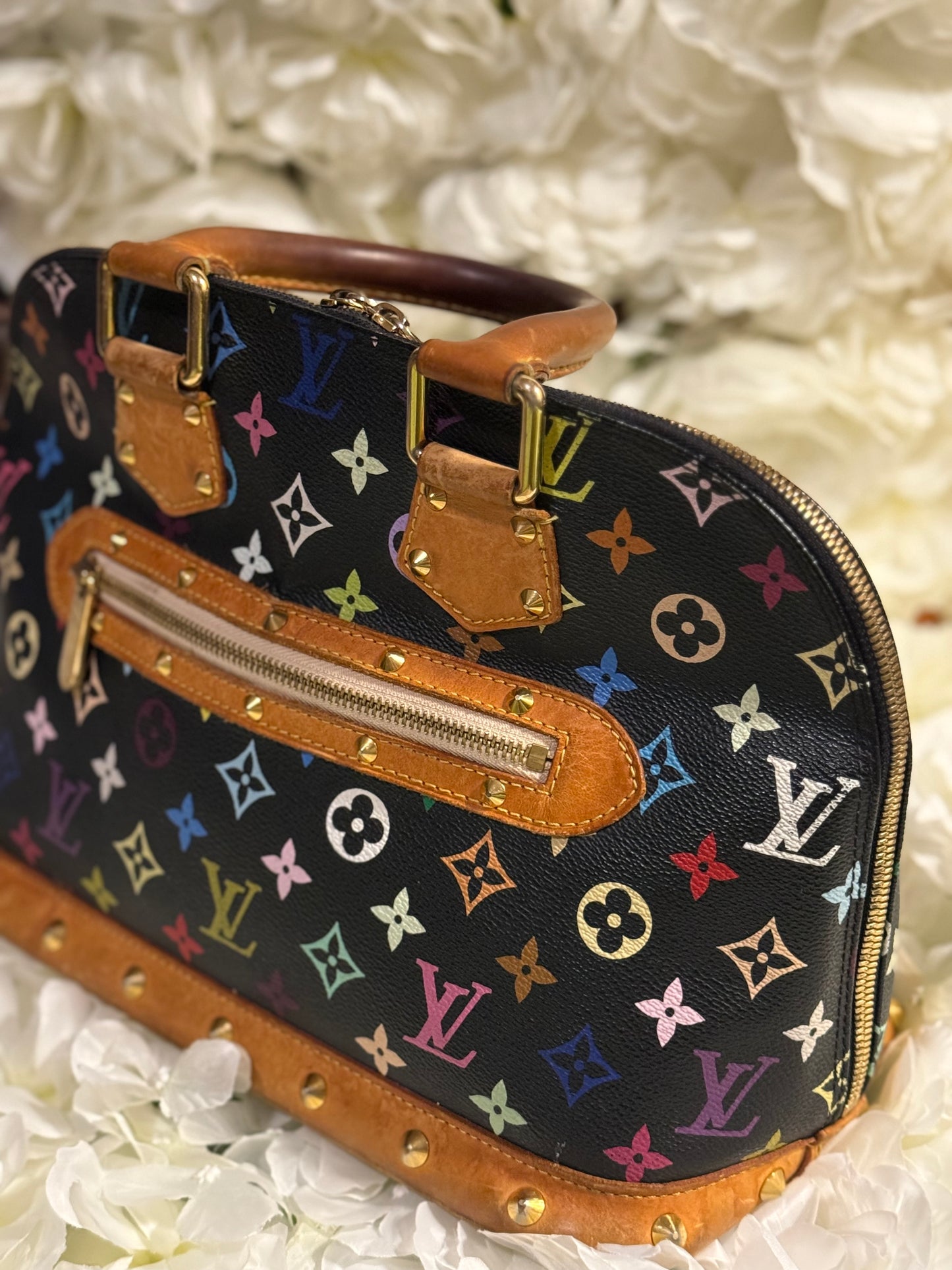 Louis Vuitton Alma PM Takashi Murakami Multicolor Handbag