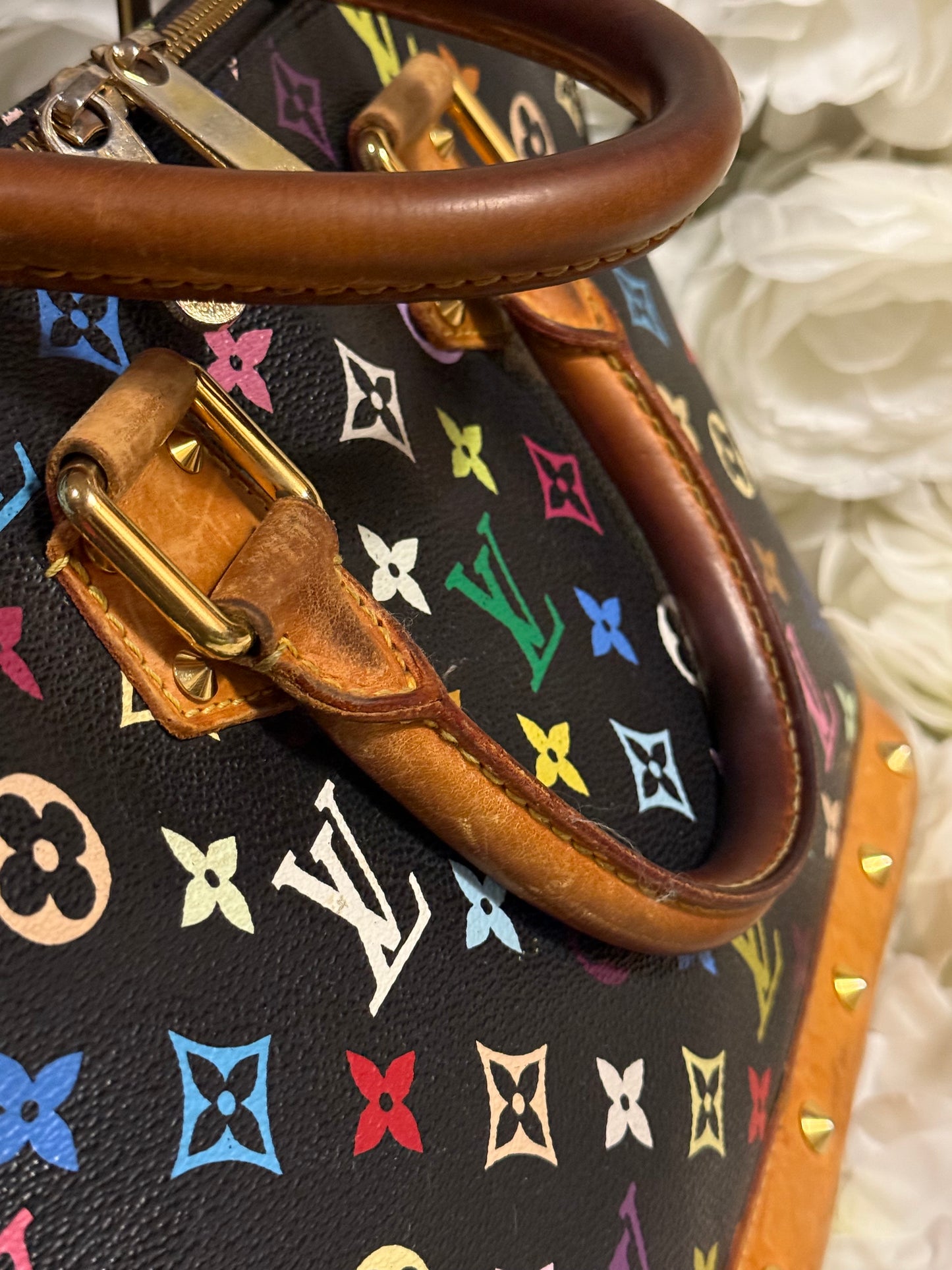 Louis Vuitton Alma PM Takashi Murakami Multicolor Handbag