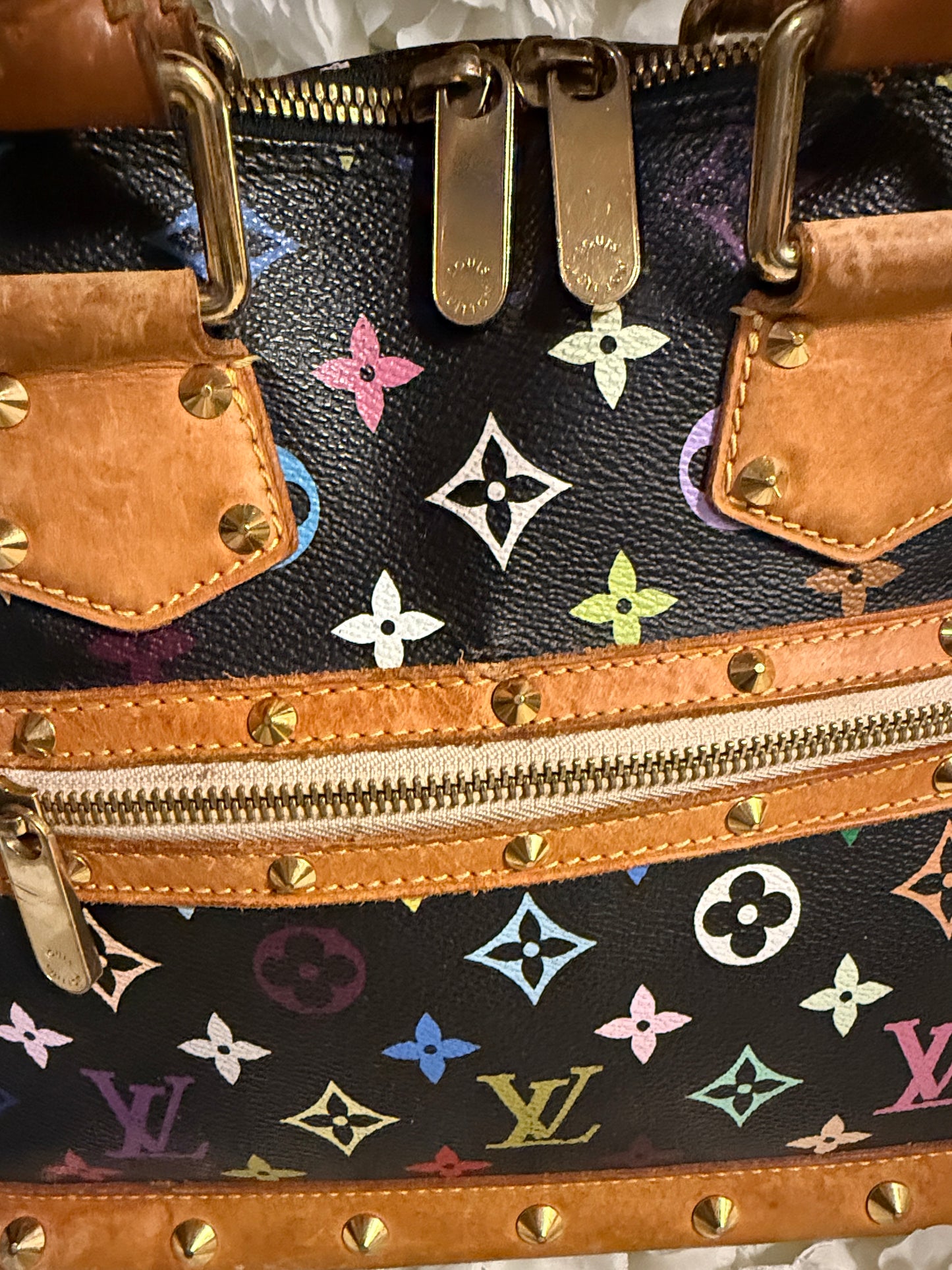 Louis Vuitton Alma PM Takashi Murakami Multicolor Handbag