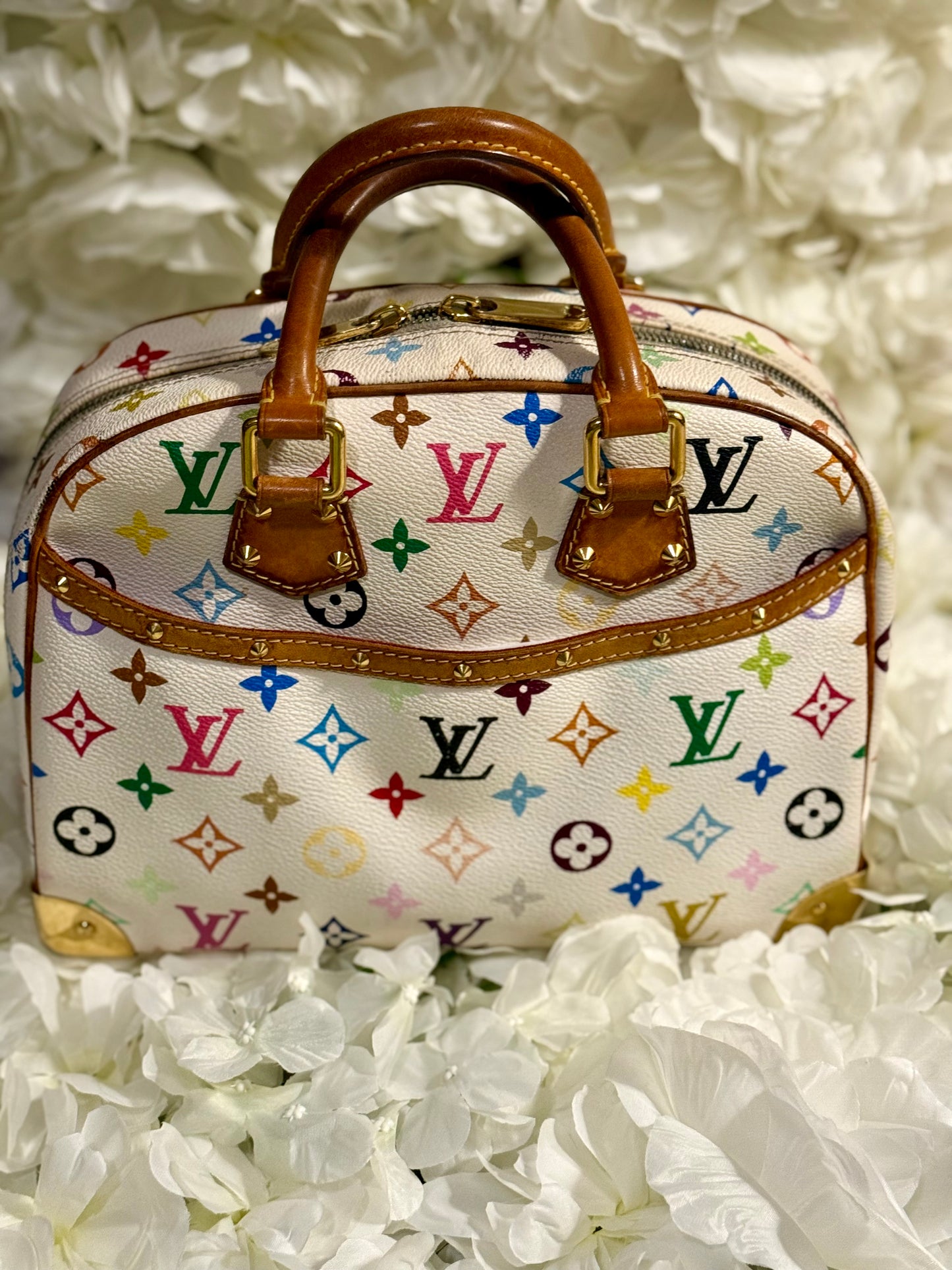 Louis Vuitton Trouville Takashi Murakami Multicolor Handbag