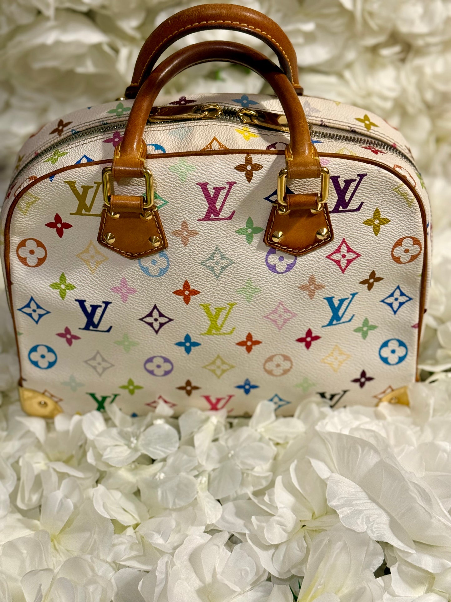 Louis Vuitton Trouville Takashi Murakami Multicolor Handbag