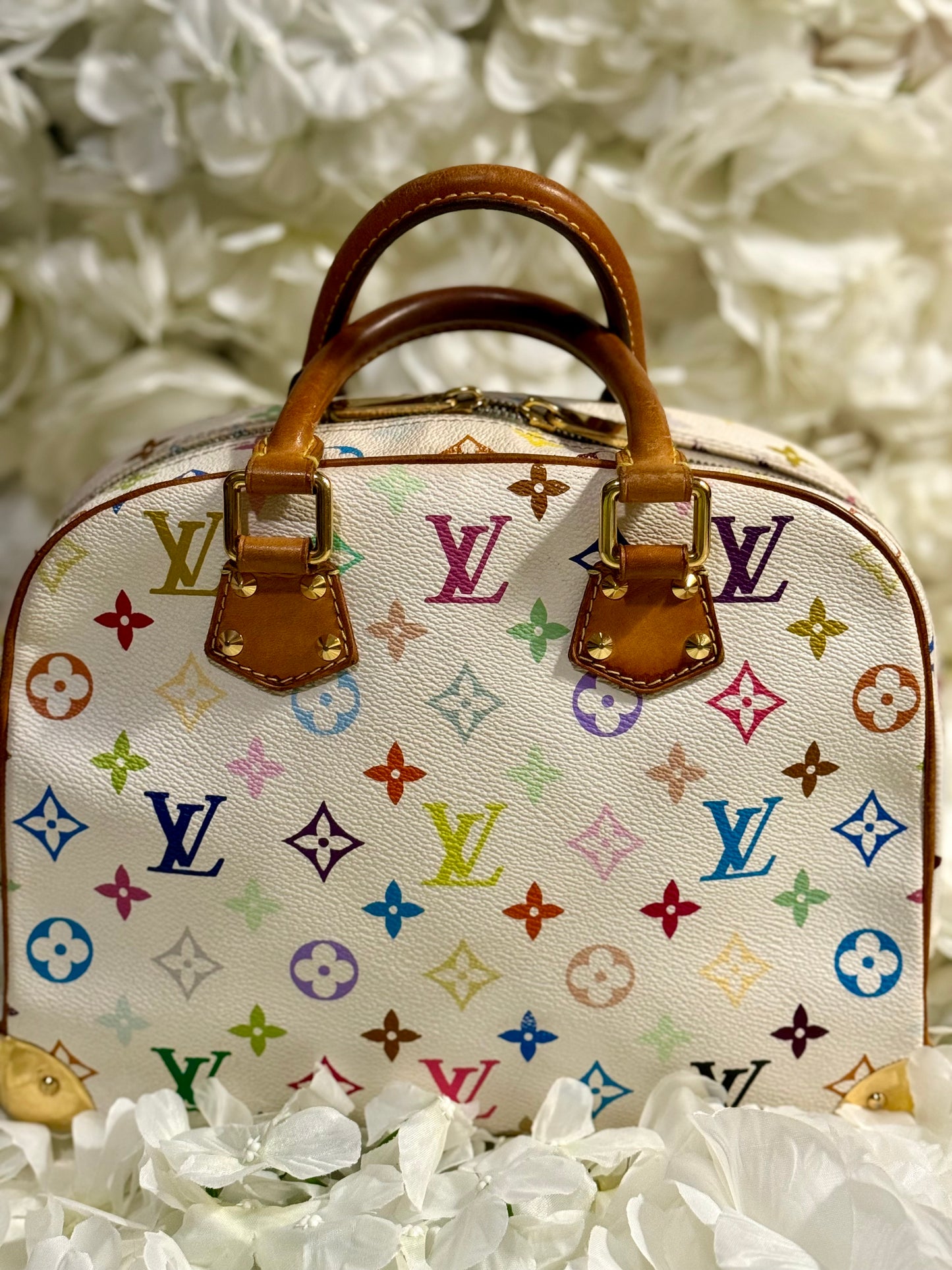 Louis Vuitton Trouville Takashi Murakami Multicolor Handbag