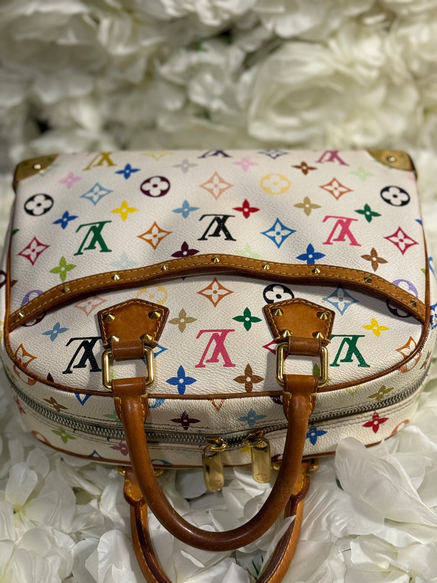 Louis Vuitton Trouville Takashi Murakami Multicolor Handbag