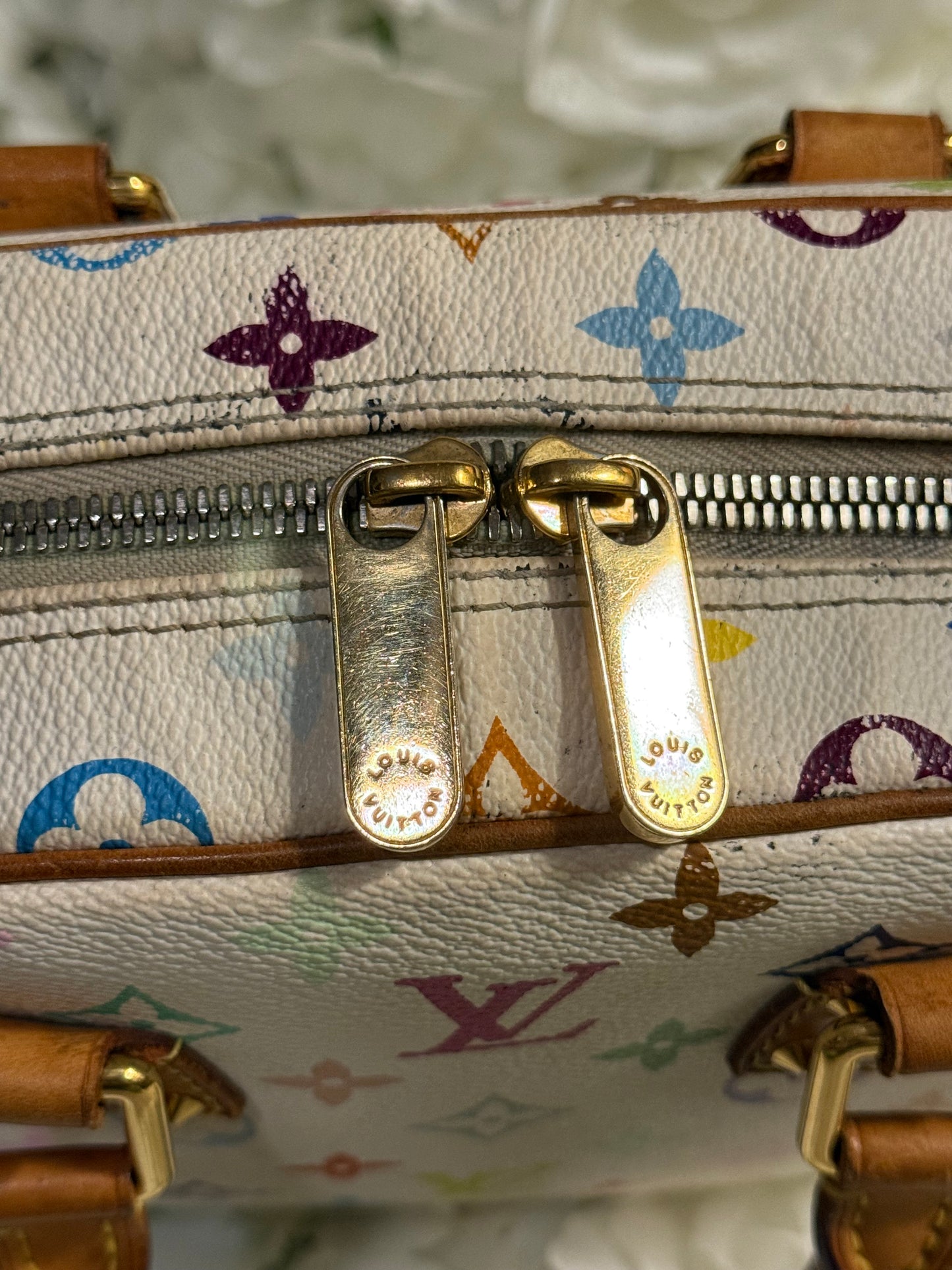 Louis Vuitton Trouville Takashi Murakami Multicolor Handbag