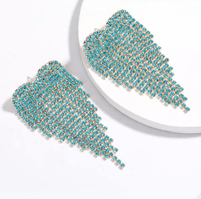 Bling Baby Blue Earrings