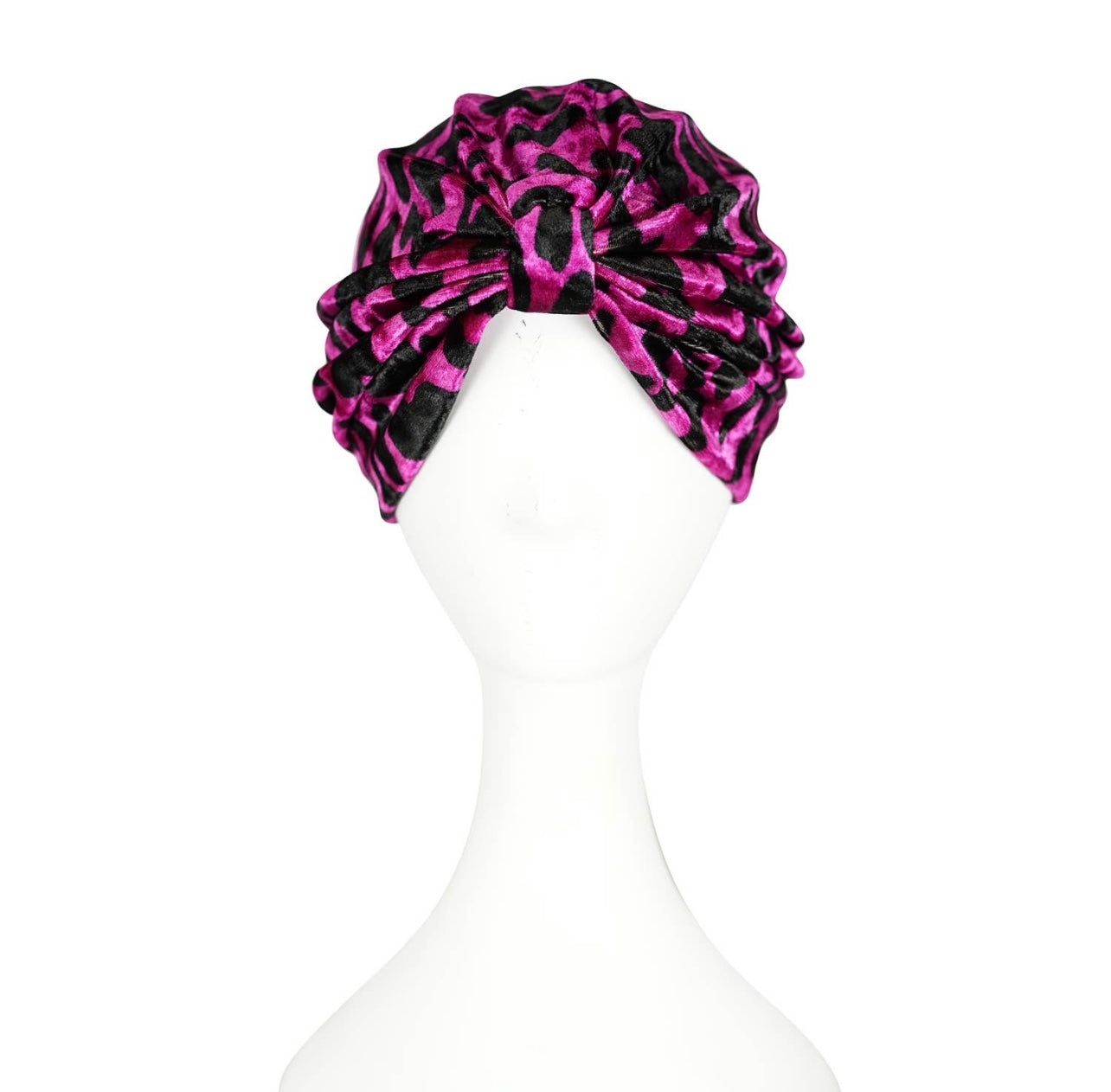 Vanya Fuchsia Leopard Turban