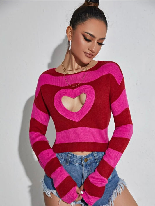 Sweetheart Striped Sweater